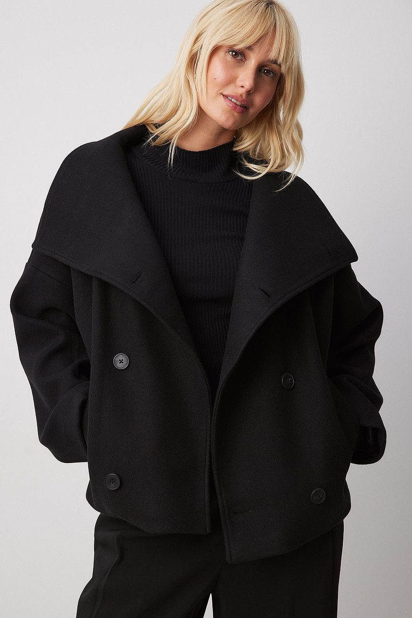 Harriet-Irene | Women's Cropped Double-Breasted Trench Coat