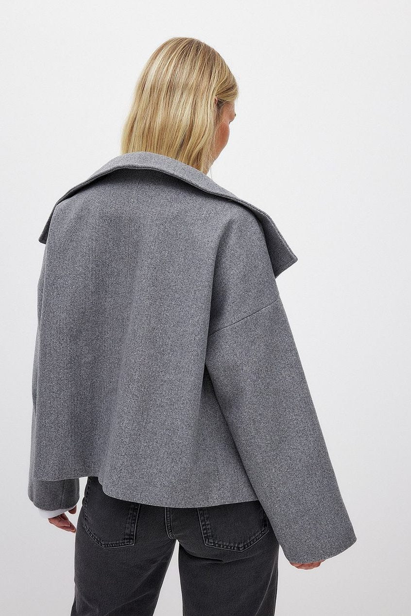 Harriet-Irene | Women's Cropped Double-Breasted Trench Coat