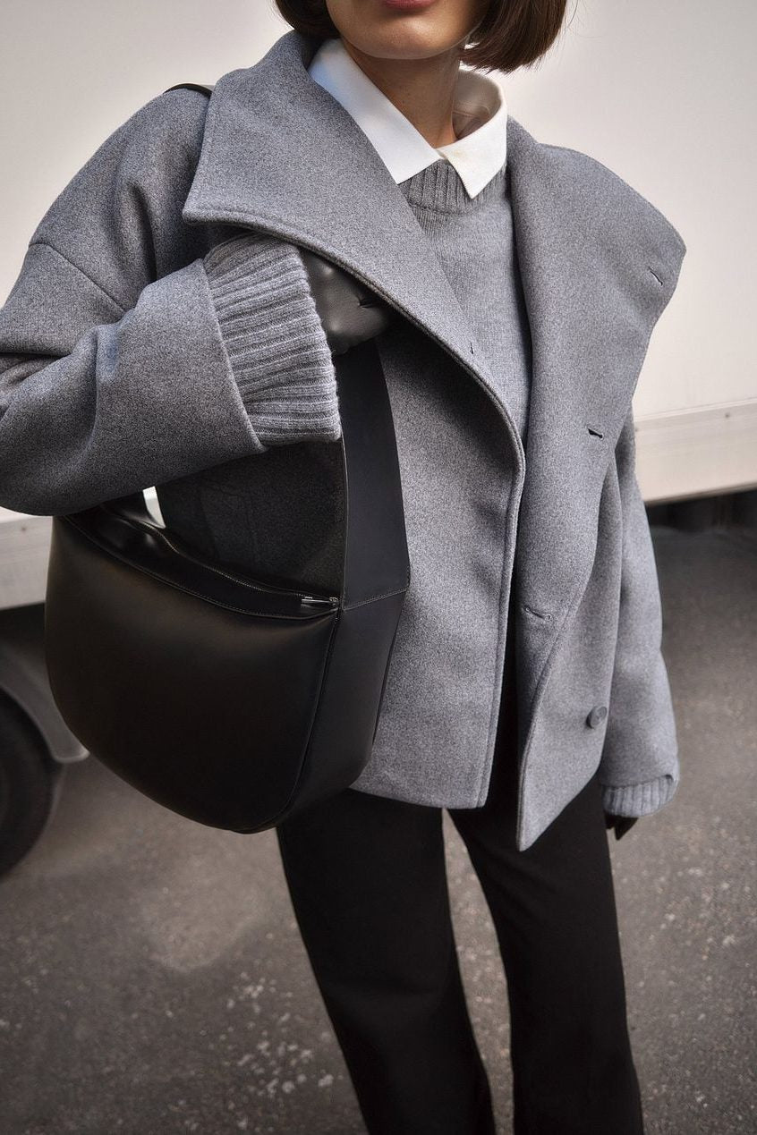 Harriet-Irene | Women's Cropped Double-Breasted Trench Coat