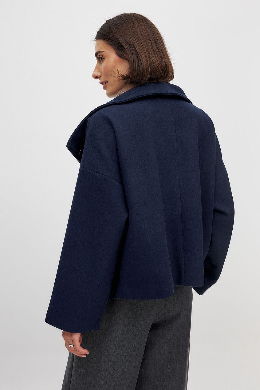 Harriet-Irene | Women's Cropped Double-Breasted Trench Coat