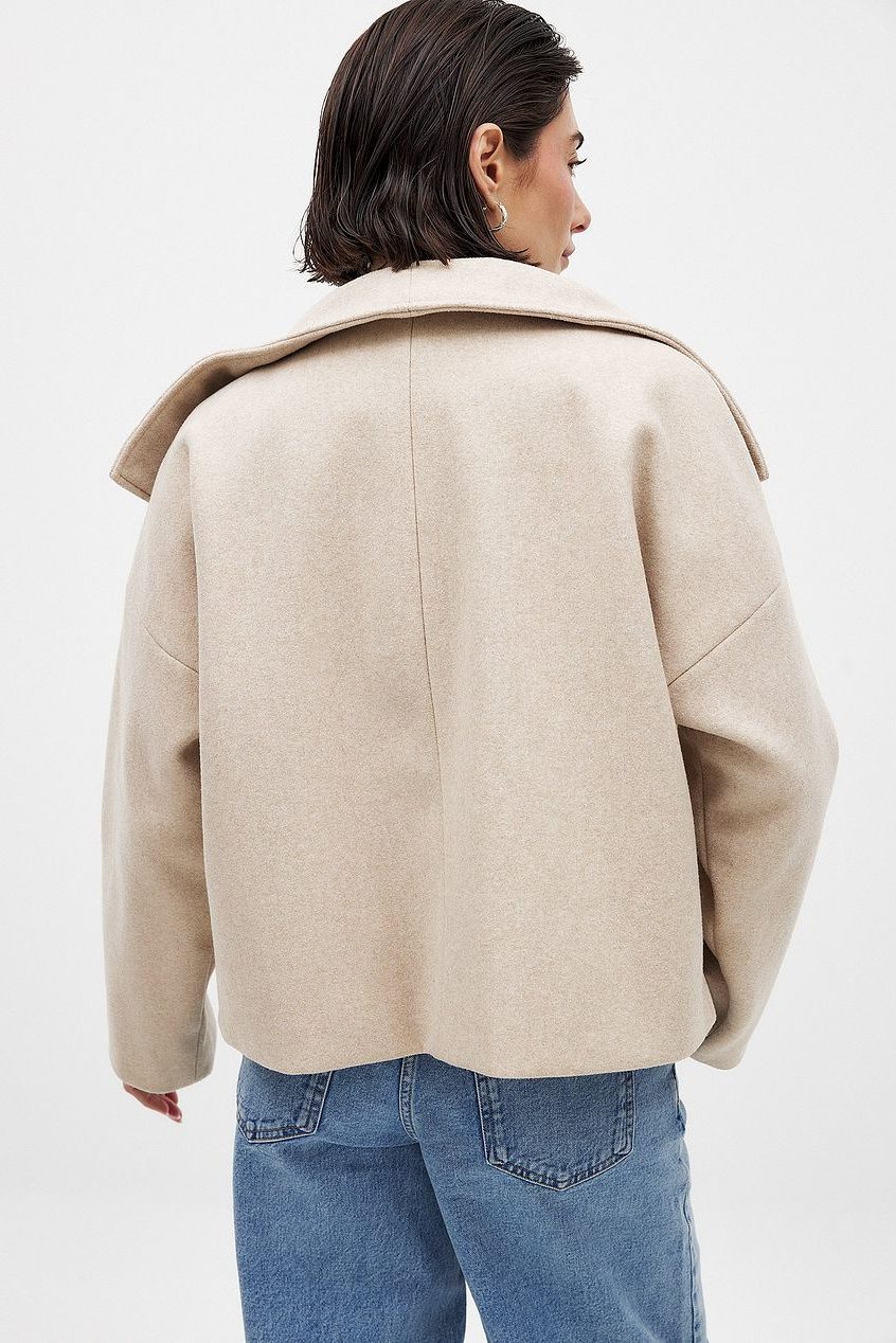 Harriet-Irene | Women's Cropped Double-Breasted Trench Coat