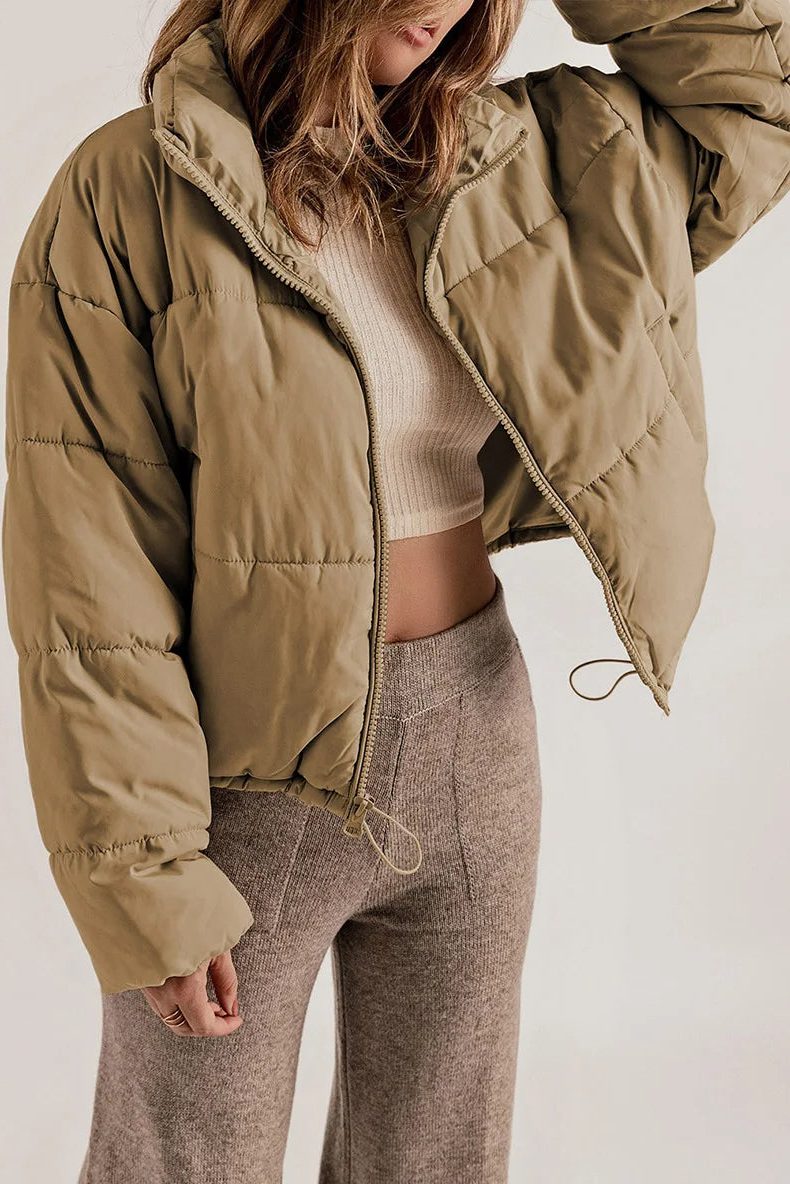 Aurelia-Harriet | Women's Cropped Hooded Puffer Jacket