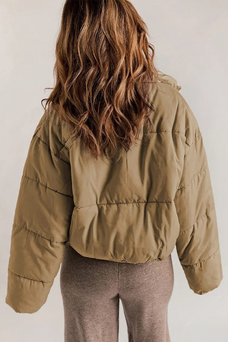 Aurelia-Harriet | Women's Cropped Hooded Puffer Jacket