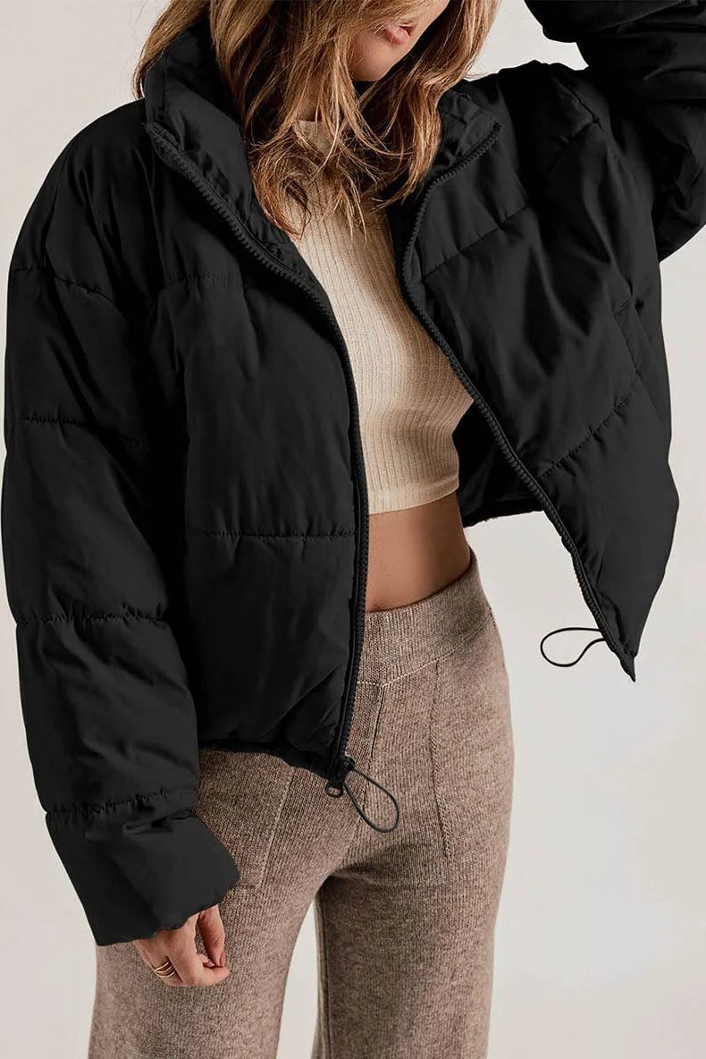 Aurelia-Harriet | Women's Cropped Hooded Puffer Jacket