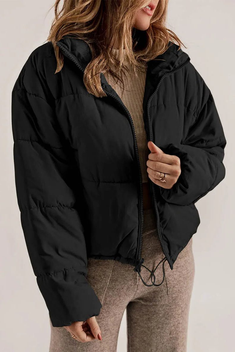 Aurelia-Harriet | Women's Cropped Hooded Puffer Jacket