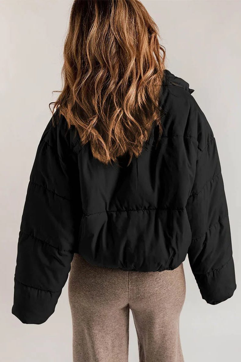 Aurelia-Harriet | Women's Cropped Hooded Puffer Jacket