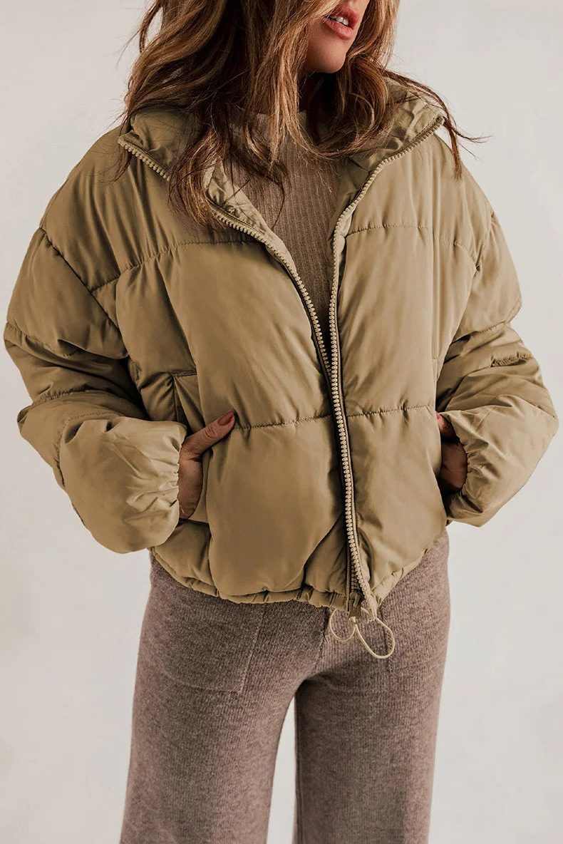 Aurelia-Harriet | Women's Cropped Hooded Puffer Jacket