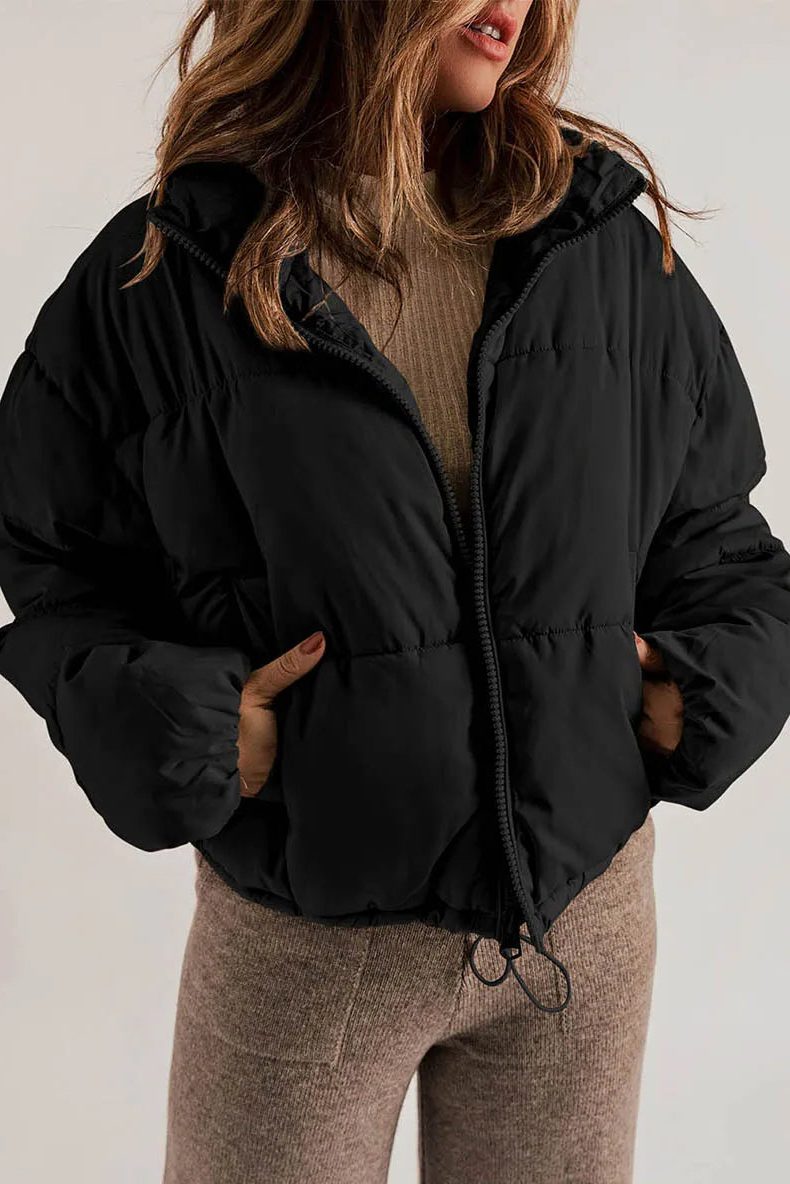 Aurelia-Harriet | Women's Cropped Hooded Puffer Jacket