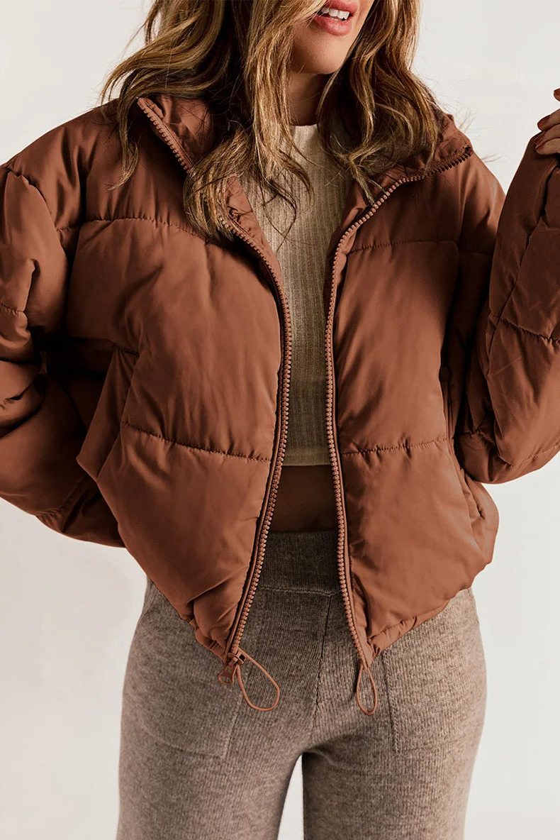 Aurelia-Harriet | Women's Cropped Hooded Puffer Jacket