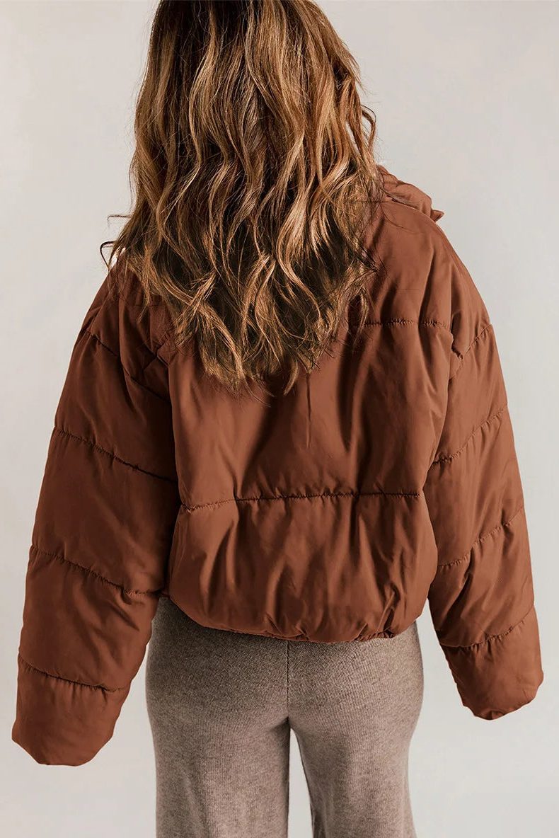 Aurelia-Harriet | Women's Cropped Hooded Puffer Jacket