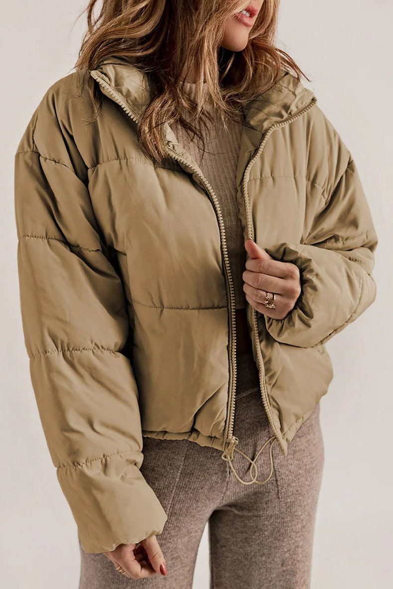 Aurelia-Harriet | Women's Cropped Hooded Puffer Jacket