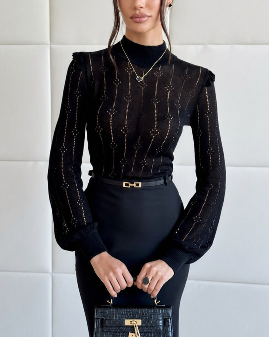 Odette-Olive | Women's Cut-Out Knit Sweater Dress