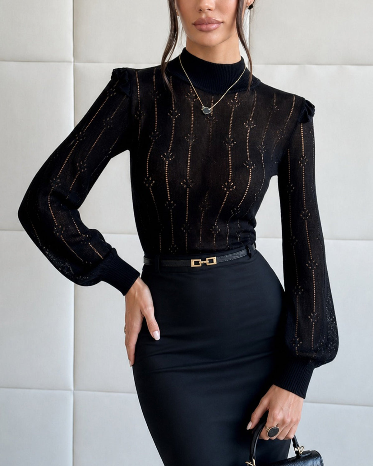 Odette-Olive | Women's Cut-Out Knit Sweater Dress