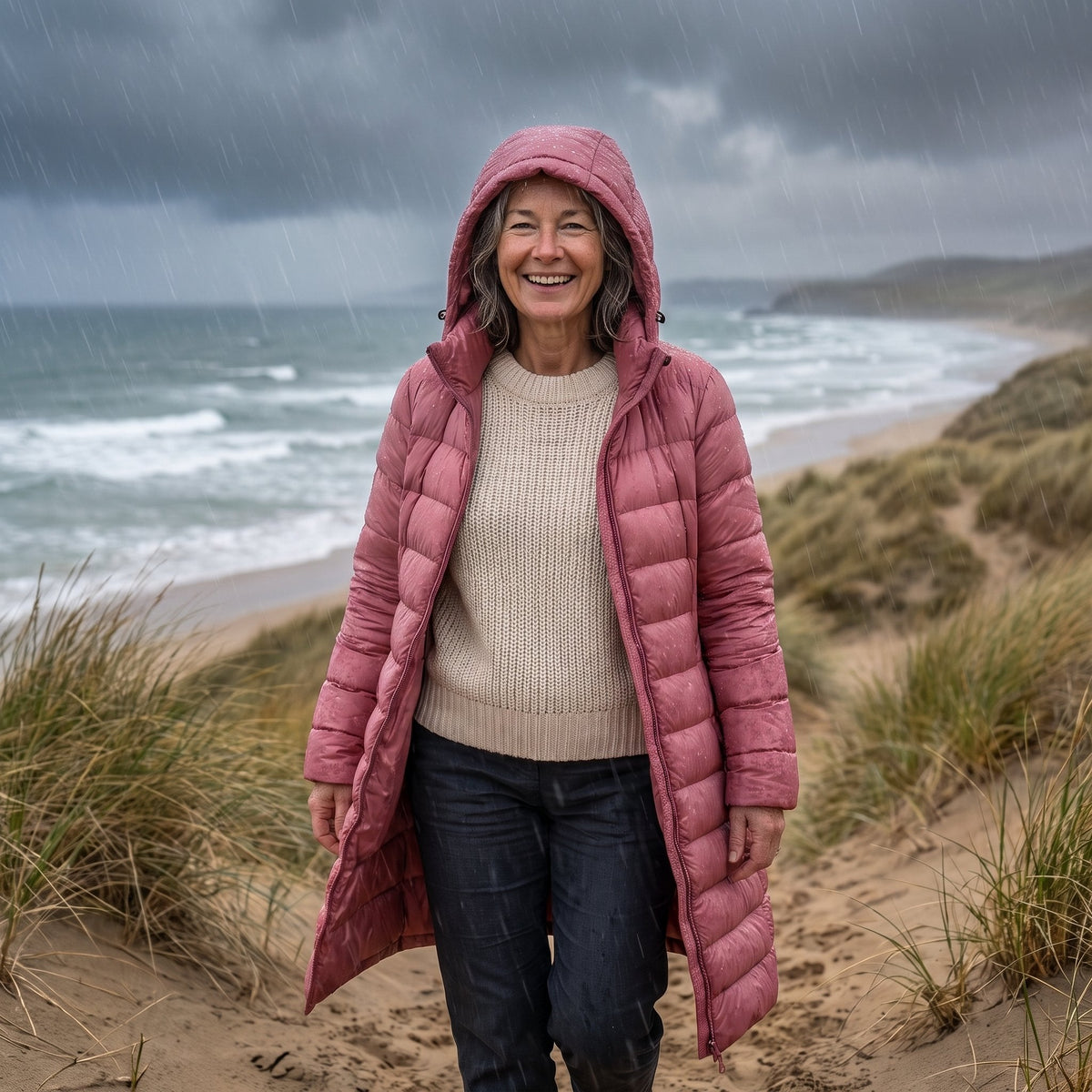 Lavinia-Ingrid | Women's Detachable-Hood Ultralight Puffer Jacket