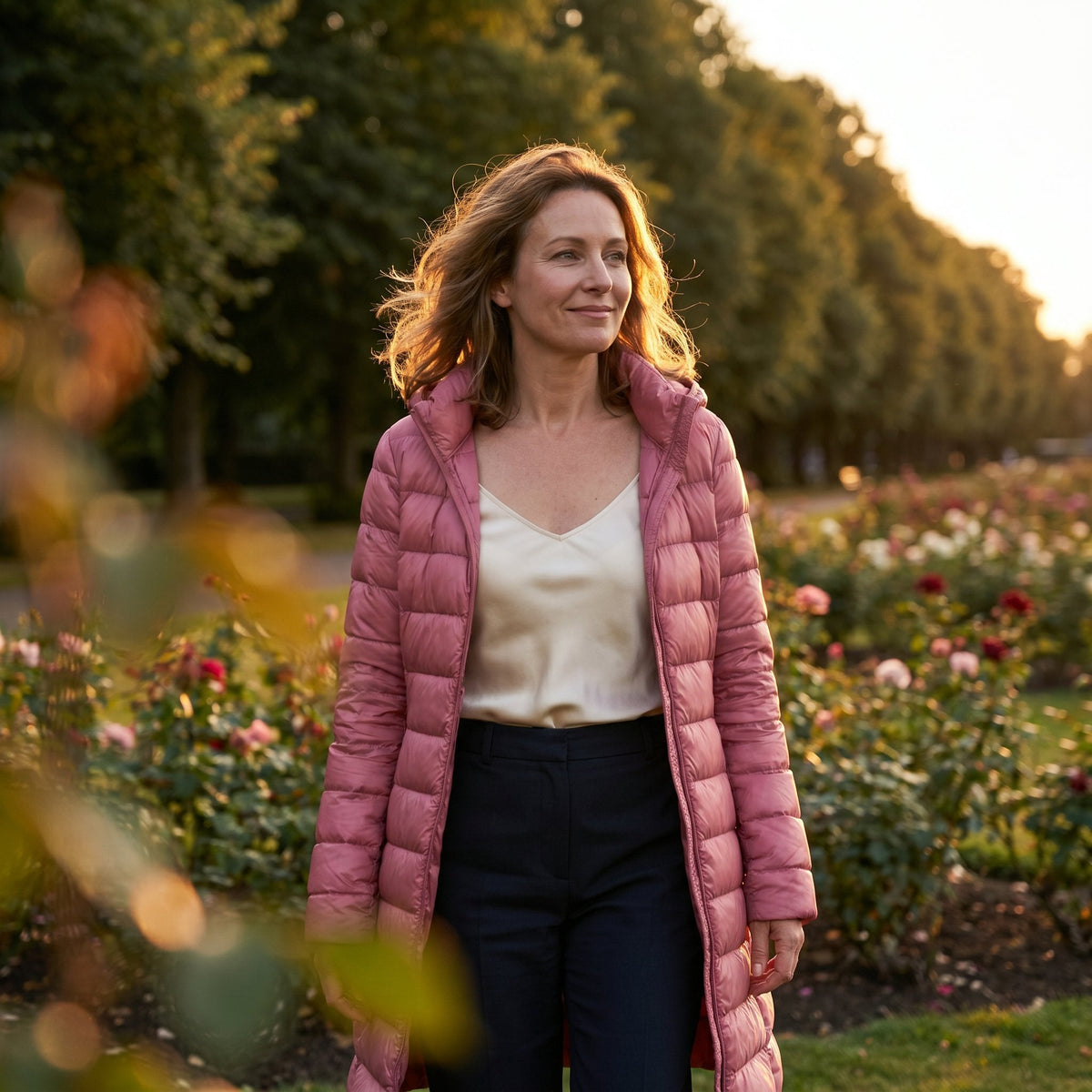 Lavinia-Ingrid | Women's Detachable-Hood Ultralight Puffer Jacket