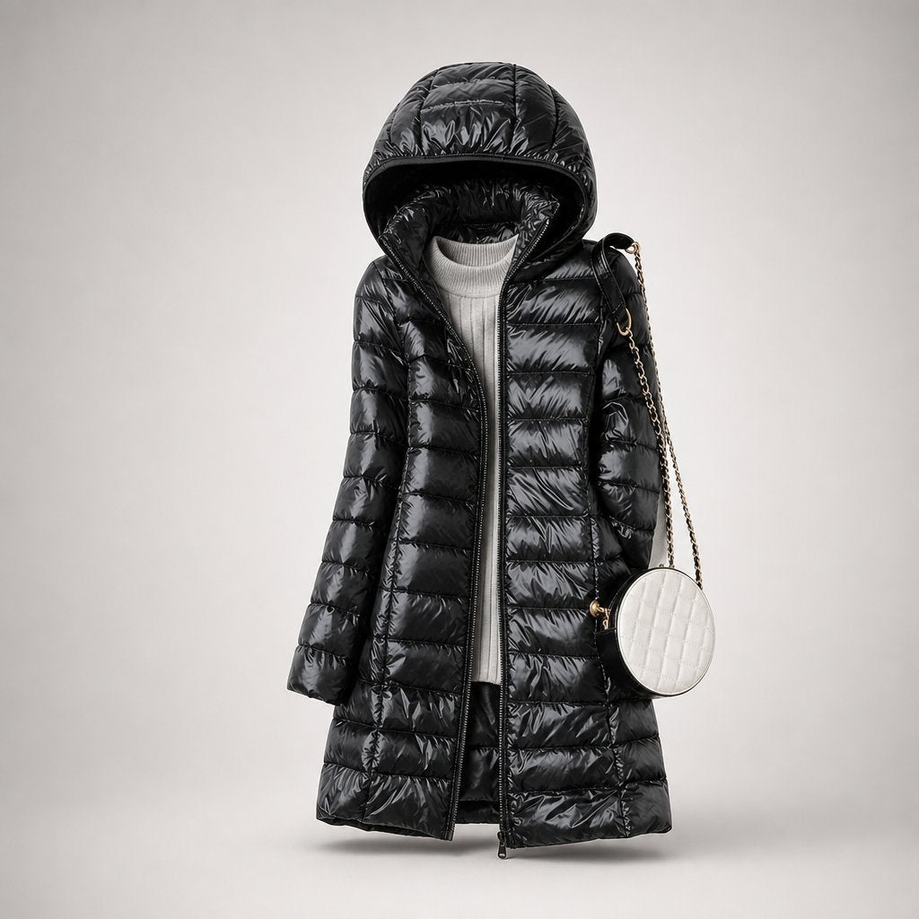 Lavinia-Ingrid | Women's Detachable-Hood Ultralight Puffer Jacket