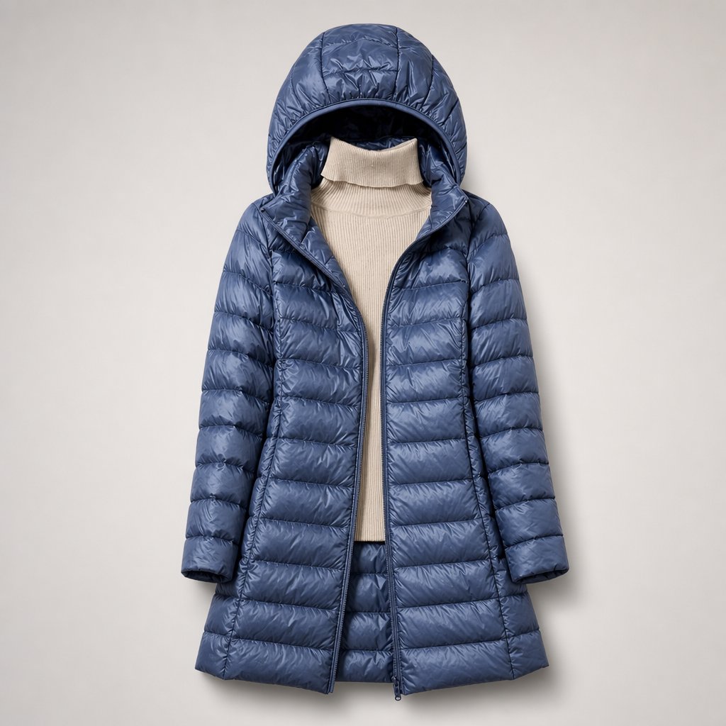 Lavinia-Ingrid | Women's Detachable-Hood Ultralight Puffer Jacket