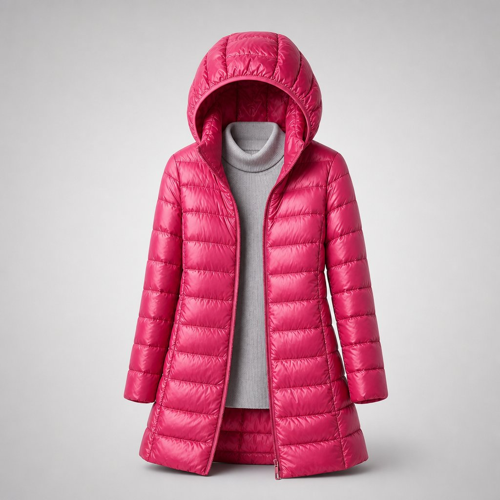 Lavinia-Ingrid | Women's Detachable-Hood Ultralight Puffer Jacket