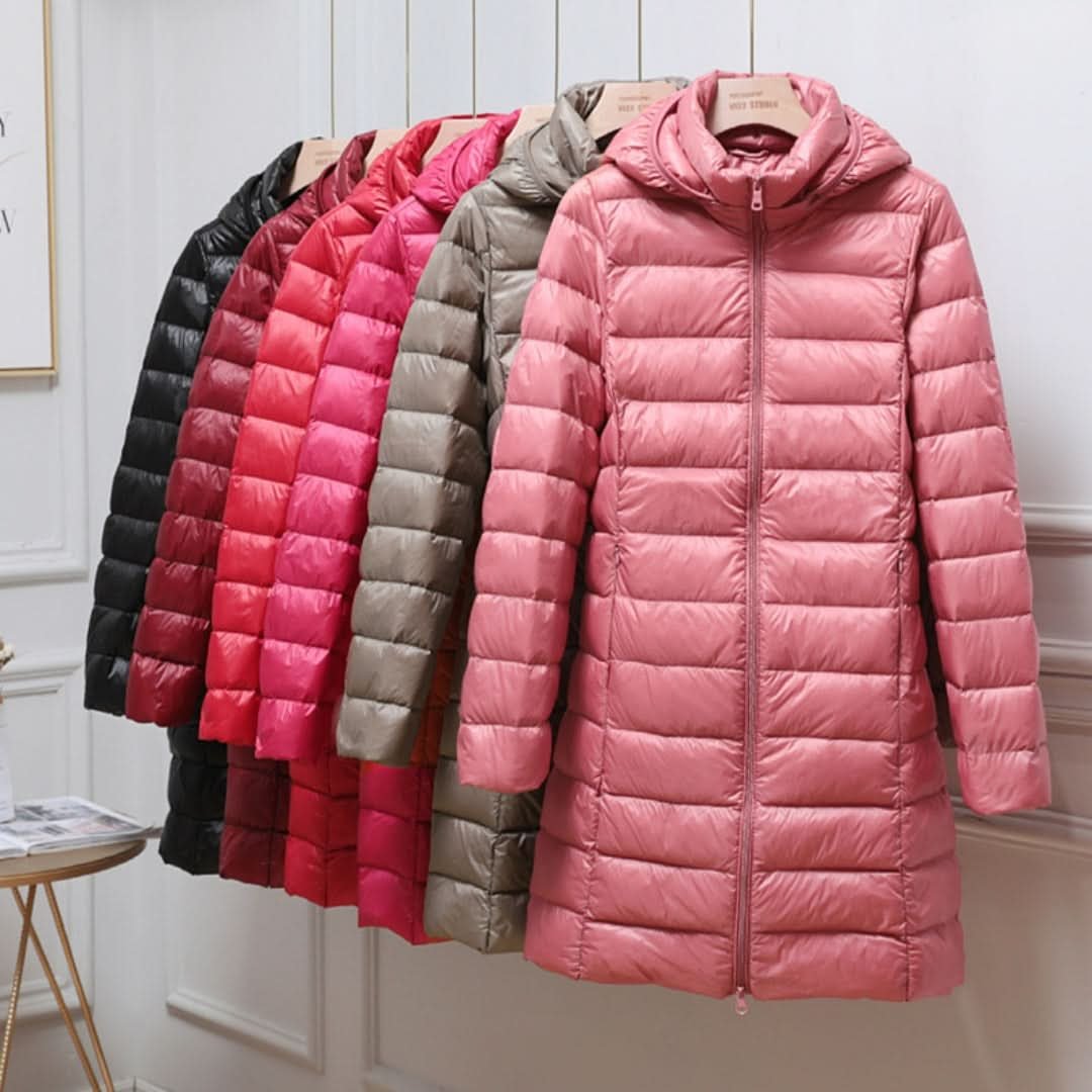 Lavinia-Ingrid | Women's Detachable-Hood Ultralight Puffer Jacket