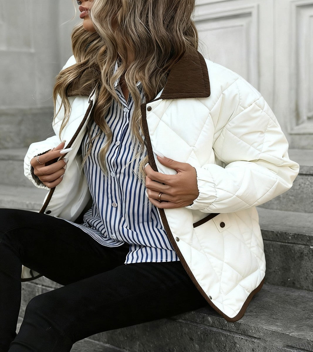 Genevieve-Aurelia | Women's Diamond-Quilted Puffer Jacket