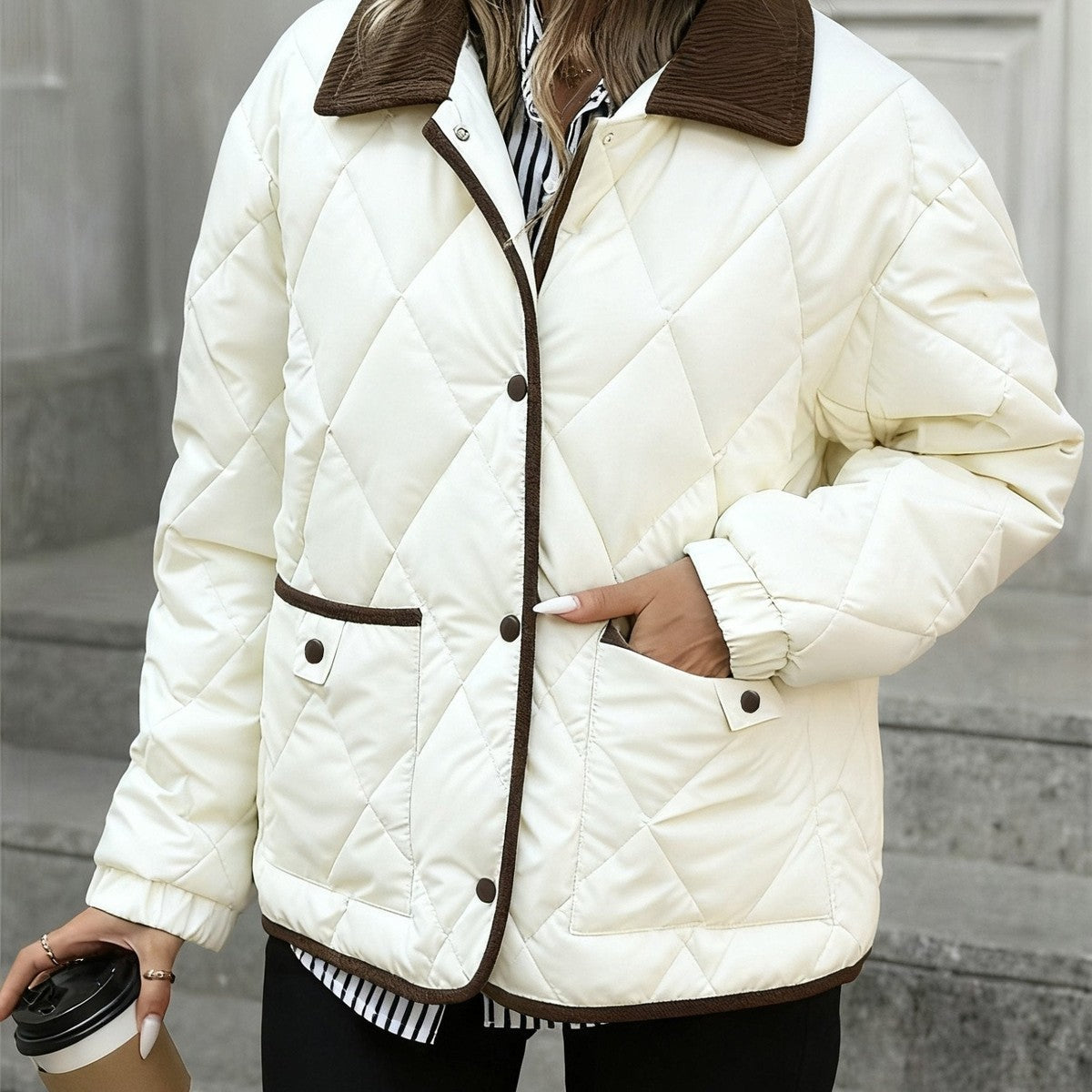 Genevieve-Aurelia | Women's Diamond-Quilted Puffer Jacket
