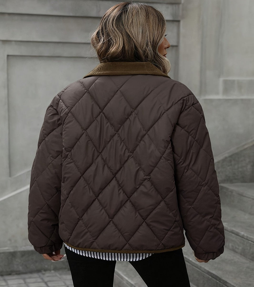 Genevieve-Aurelia | Women's Diamond-Quilted Puffer Jacket