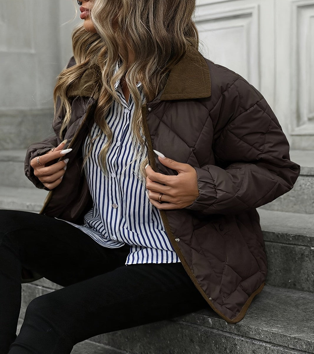 Genevieve-Aurelia | Women's Diamond-Quilted Puffer Jacket