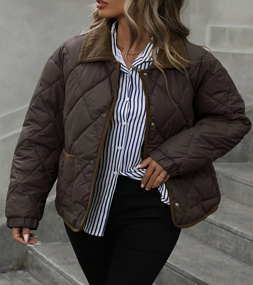 Genevieve-Aurelia | Women's Diamond-Quilted Puffer Jacket