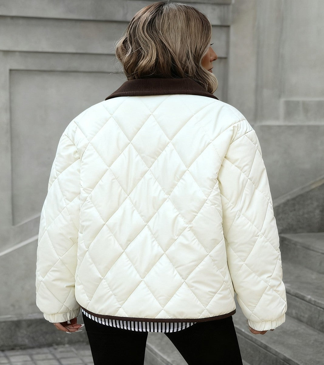 Genevieve-Aurelia | Women's Diamond-Quilted Puffer Jacket