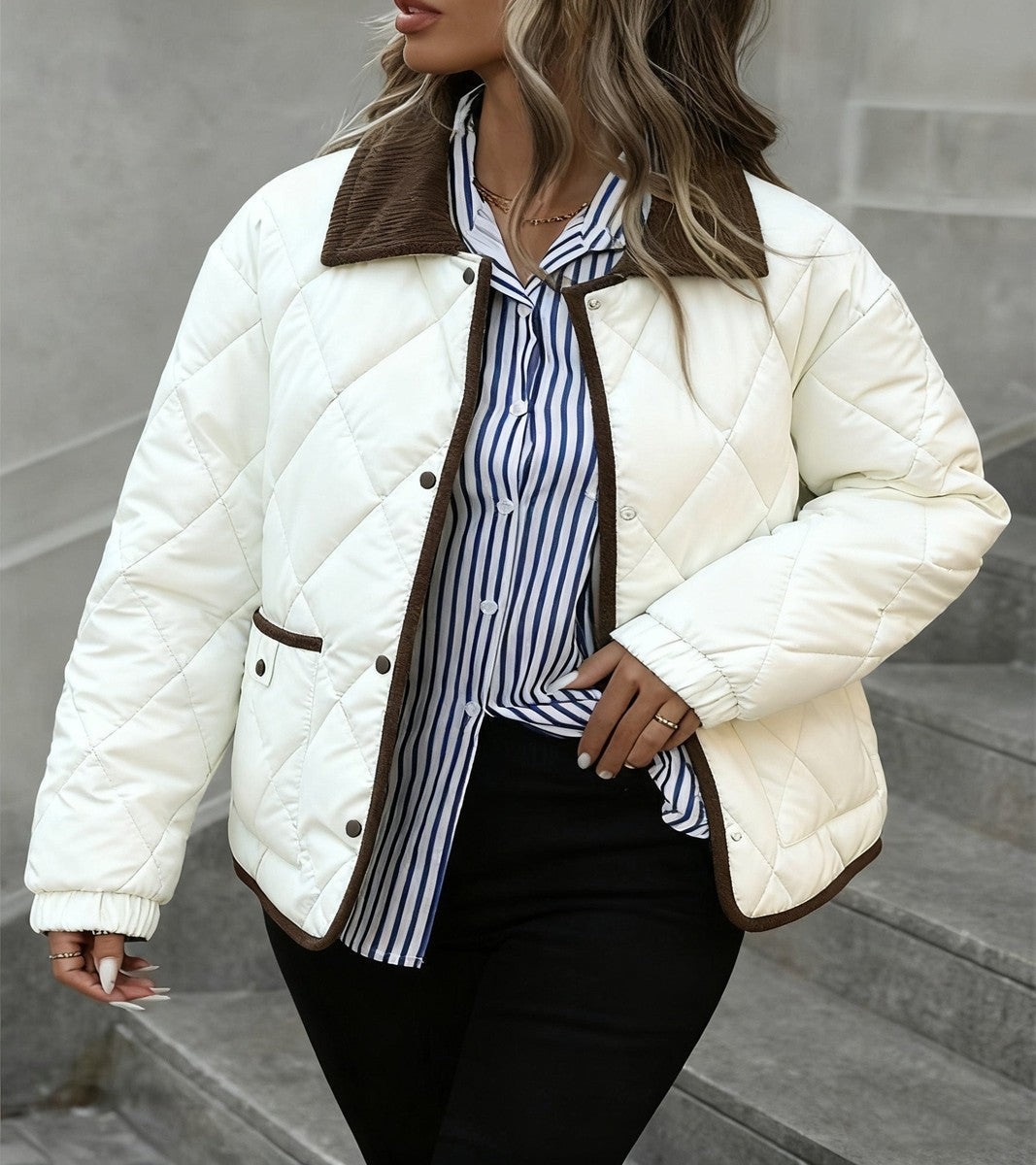 Genevieve-Aurelia | Women's Diamond-Quilted Puffer Jacket