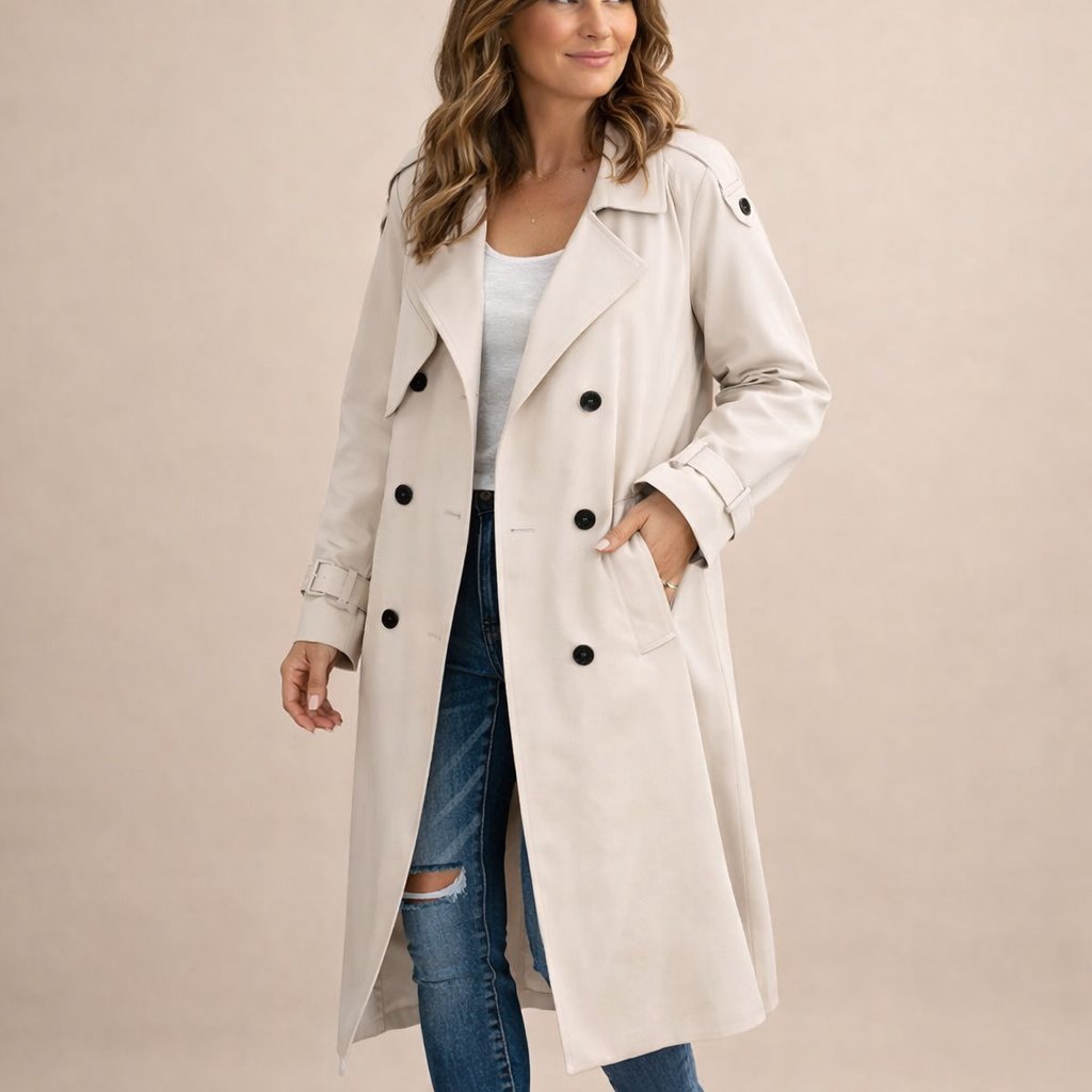 Camilla-Phyllis | Women's Double-Breasted Belted Trench Coat