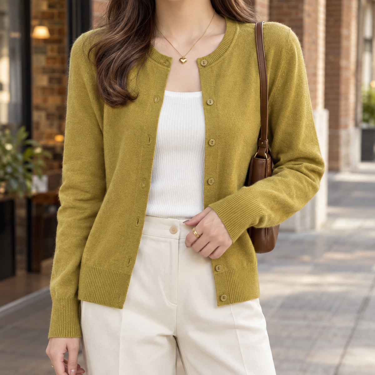 Alma | Women's Fine-Knit Button-Front Cardigan