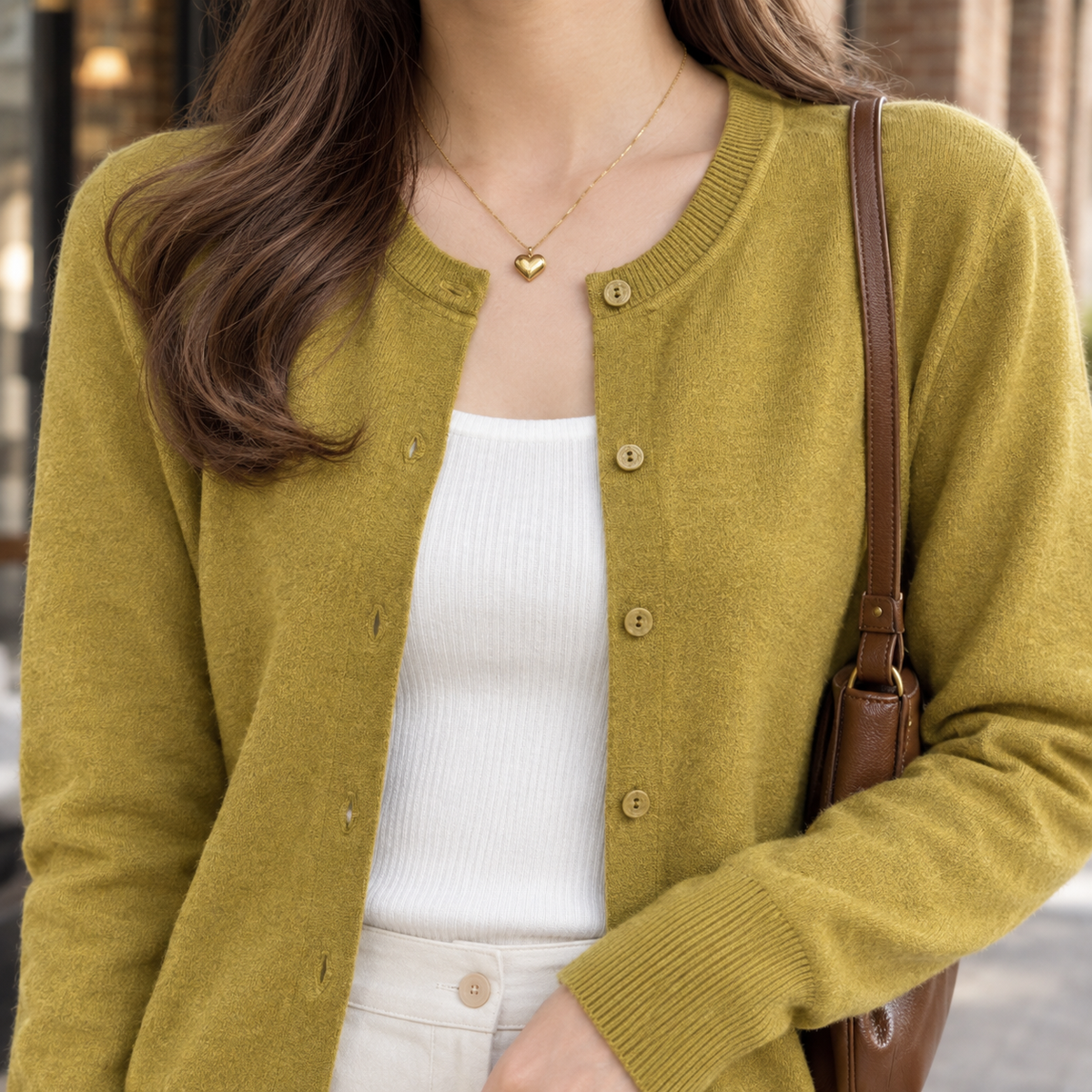 Alma | Women's Fine-Knit Button-Front Cardigan