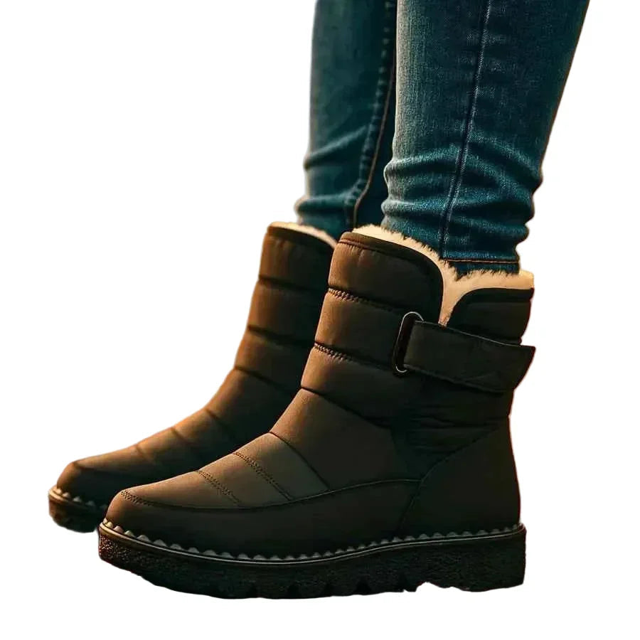 Sabine-Priscilla | Women's Fleece-Lined Buckle-Strap Ankle Boots