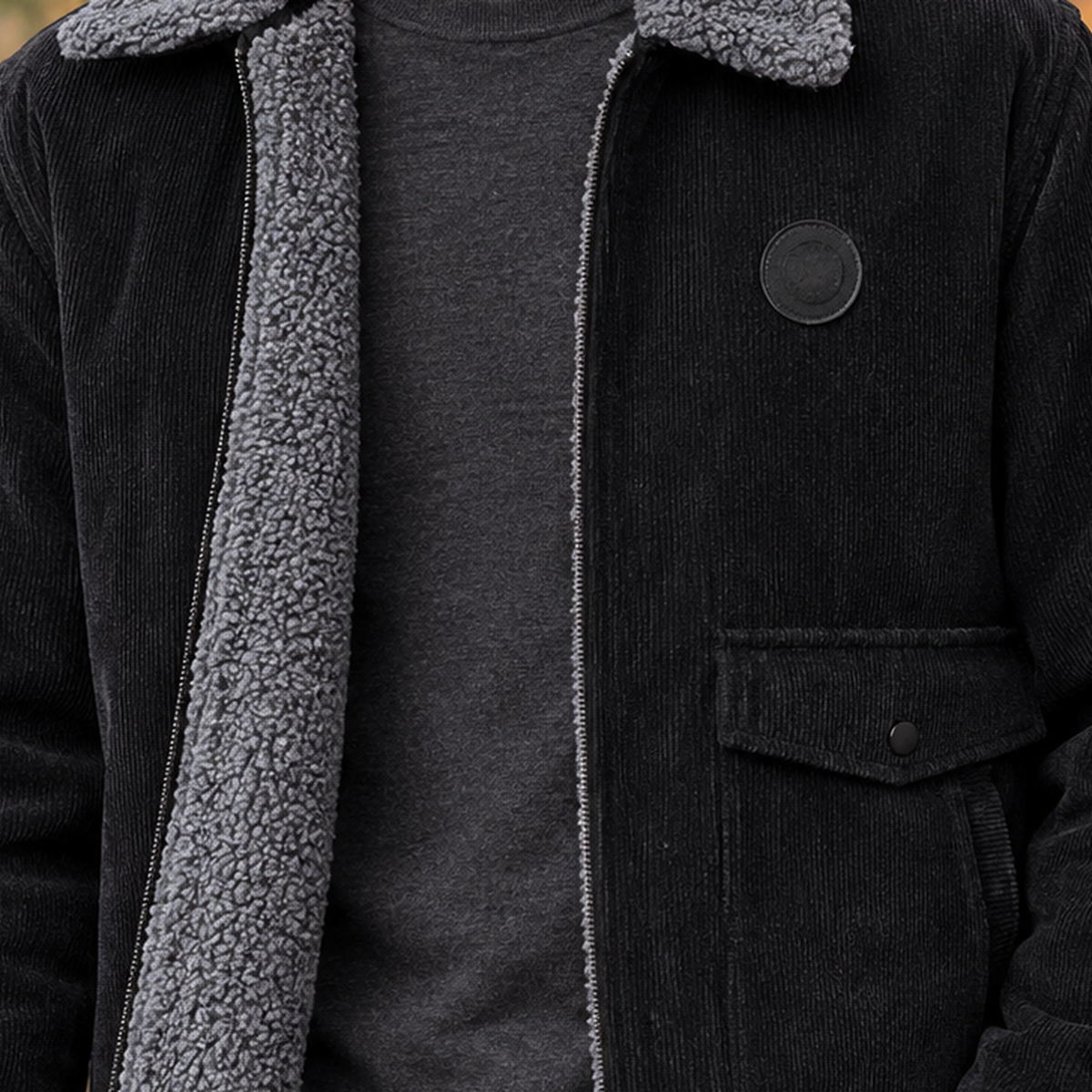 June | Women's Fleece-Lined Ribbed-Cuff Zip Jacket