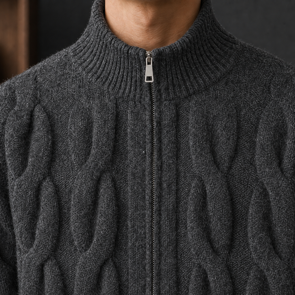 Constance-Birgit | Women's Full-Zip Cable Knit Cardigan