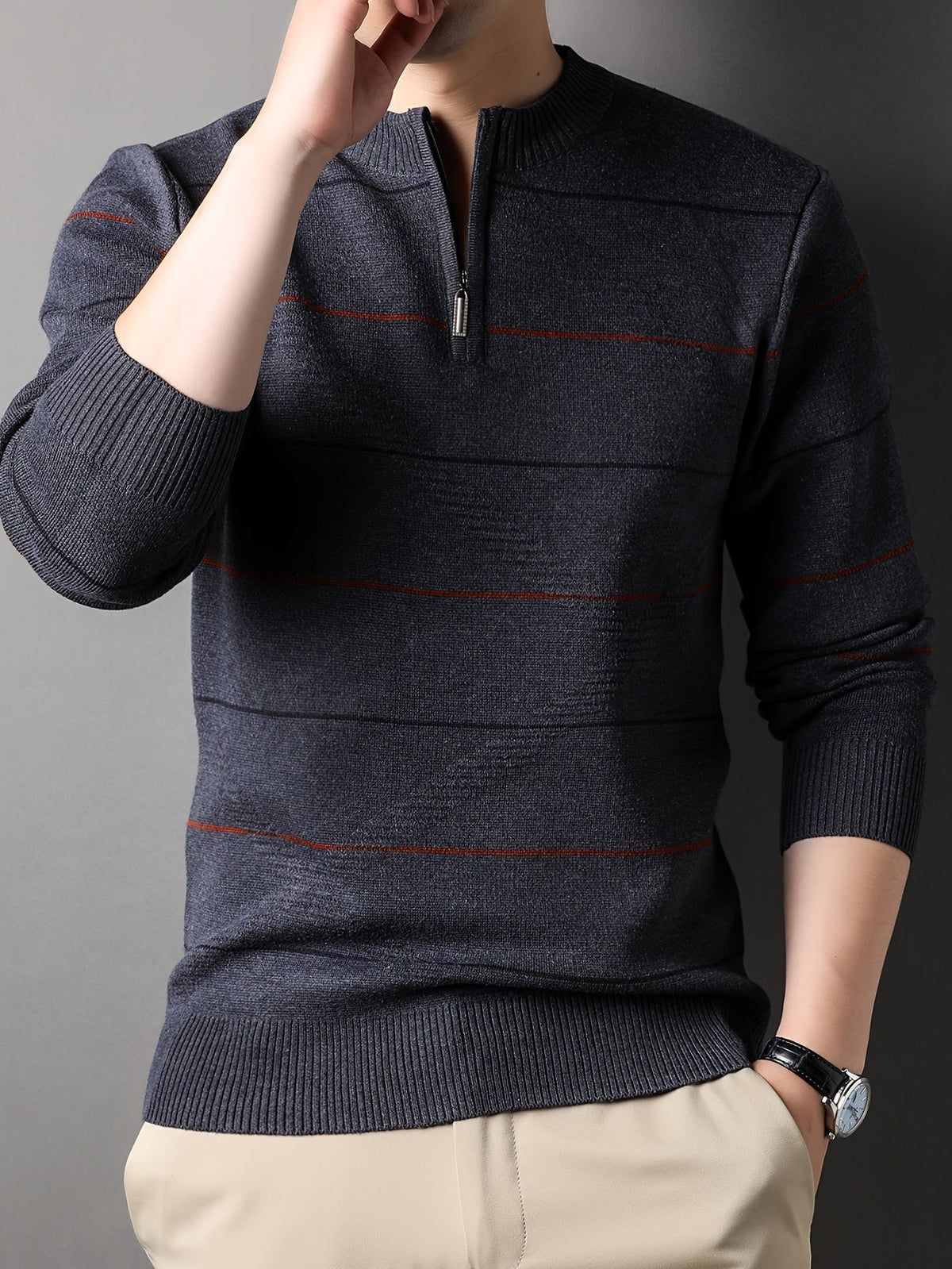 Ivy | Women's Half-Zip Ribbed Knit Sweater