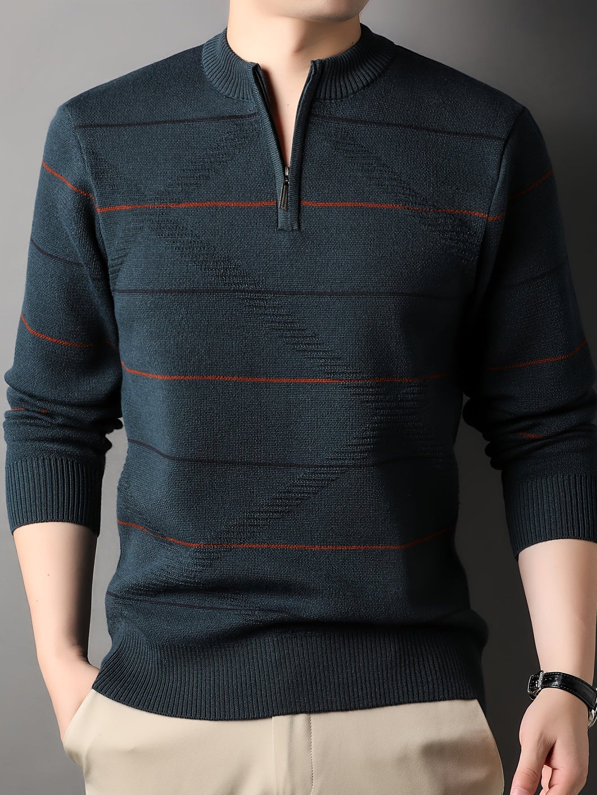 Ivy | Women's Half-Zip Ribbed Knit Sweater