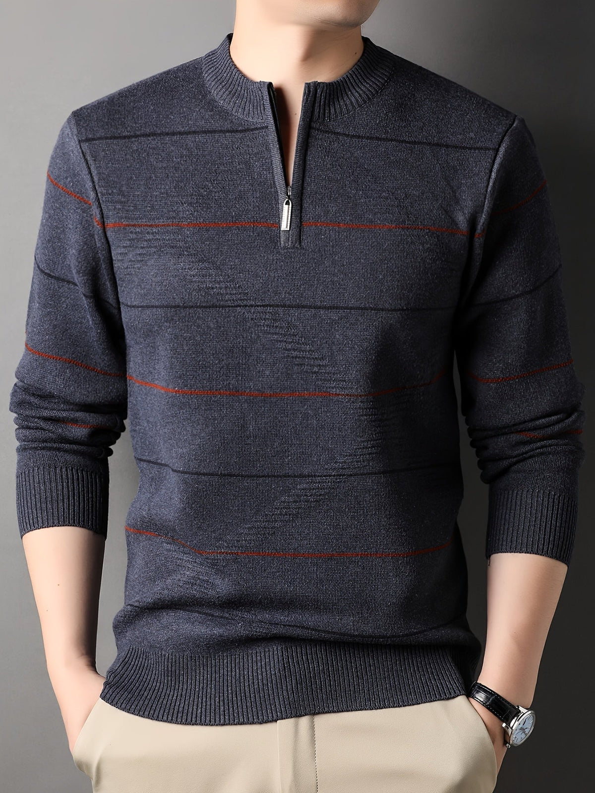 Ivy | Women's Half-Zip Ribbed Knit Sweater