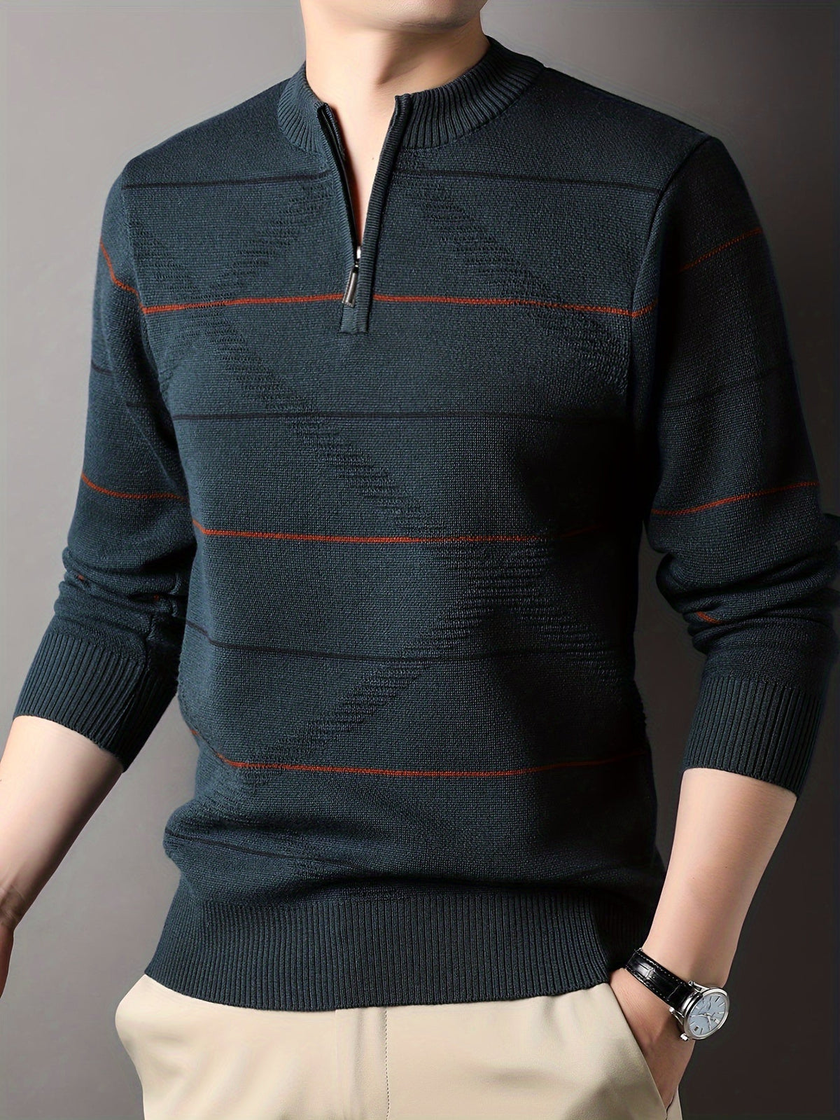 Ivy | Women's Half-Zip Ribbed Knit Sweater