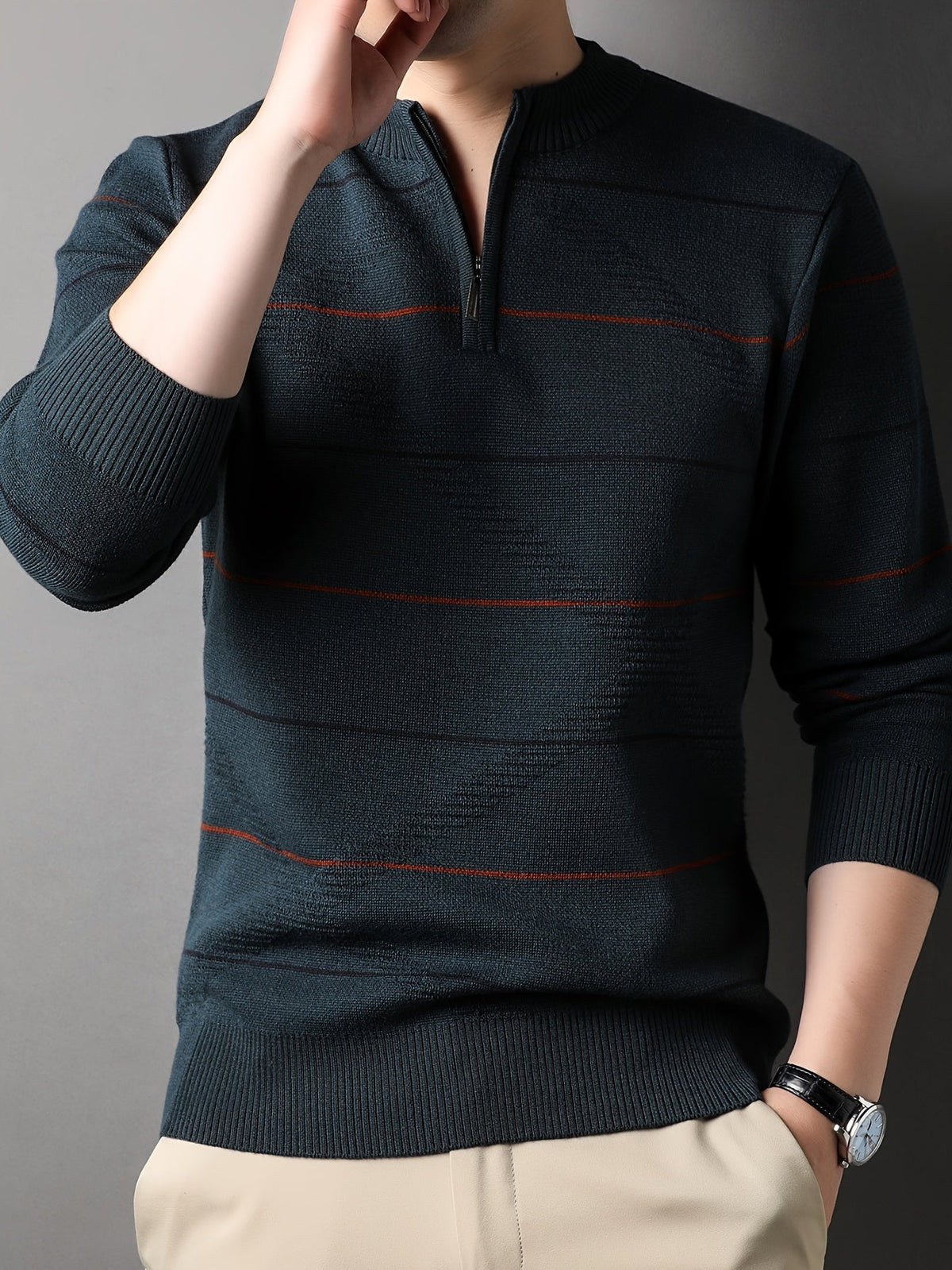 Ivy | Women's Half-Zip Ribbed Knit Sweater