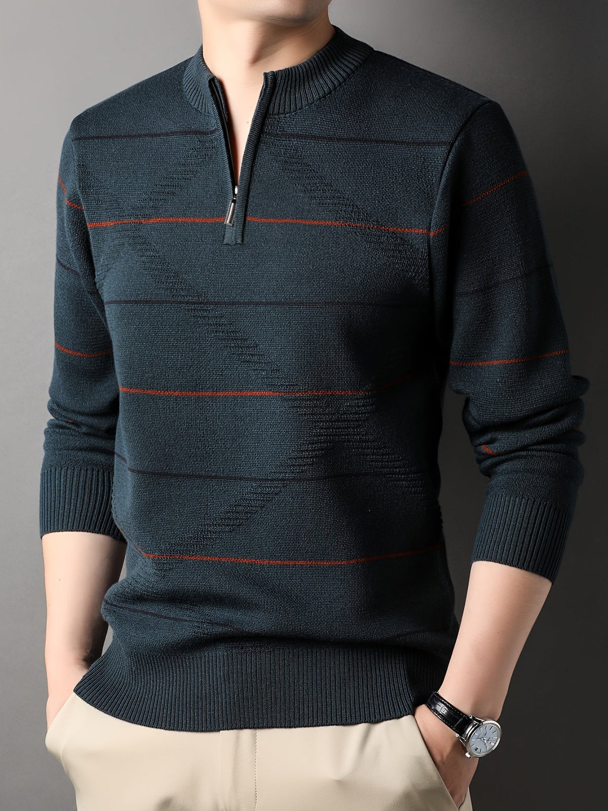 Ivy | Women's Half-Zip Ribbed Knit Sweater