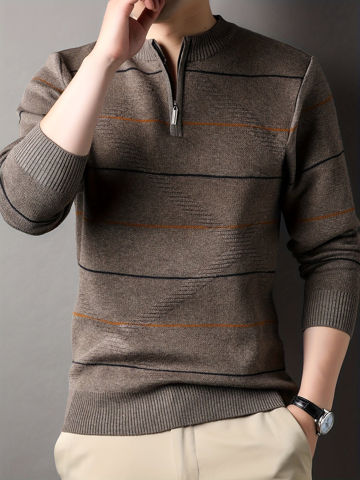 Ivy | Women's Half-Zip Ribbed Knit Sweater
