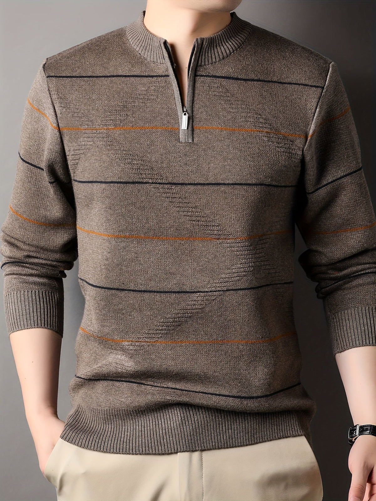 Ivy | Women's Half-Zip Ribbed Knit Sweater