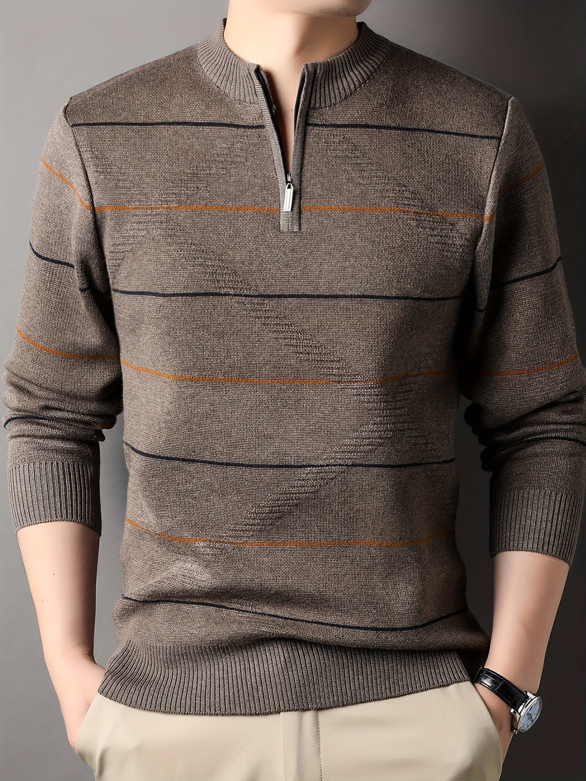 Ivy | Women's Half-Zip Ribbed Knit Sweater