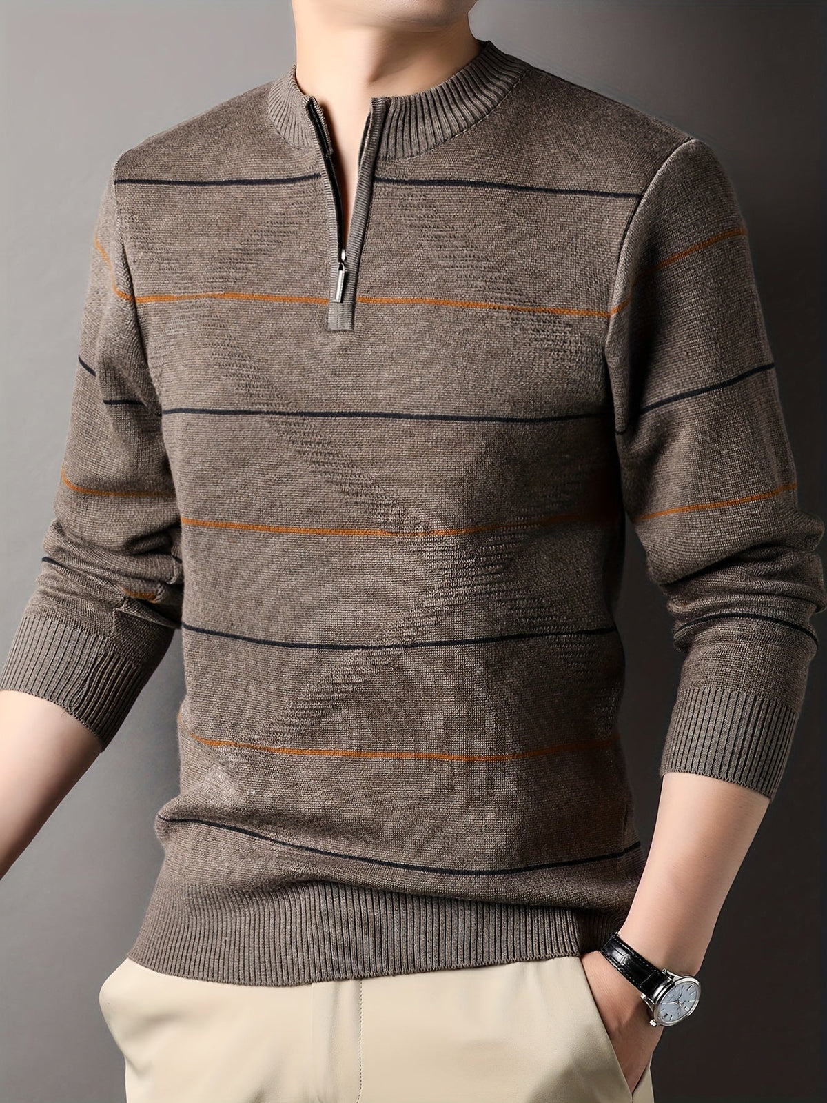 Ivy | Women's Half-Zip Ribbed Knit Sweater