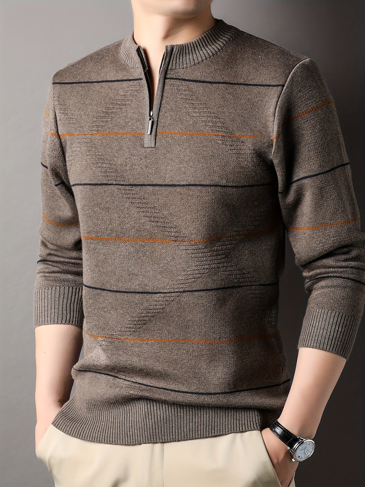 Ivy | Women's Half-Zip Ribbed Knit Sweater