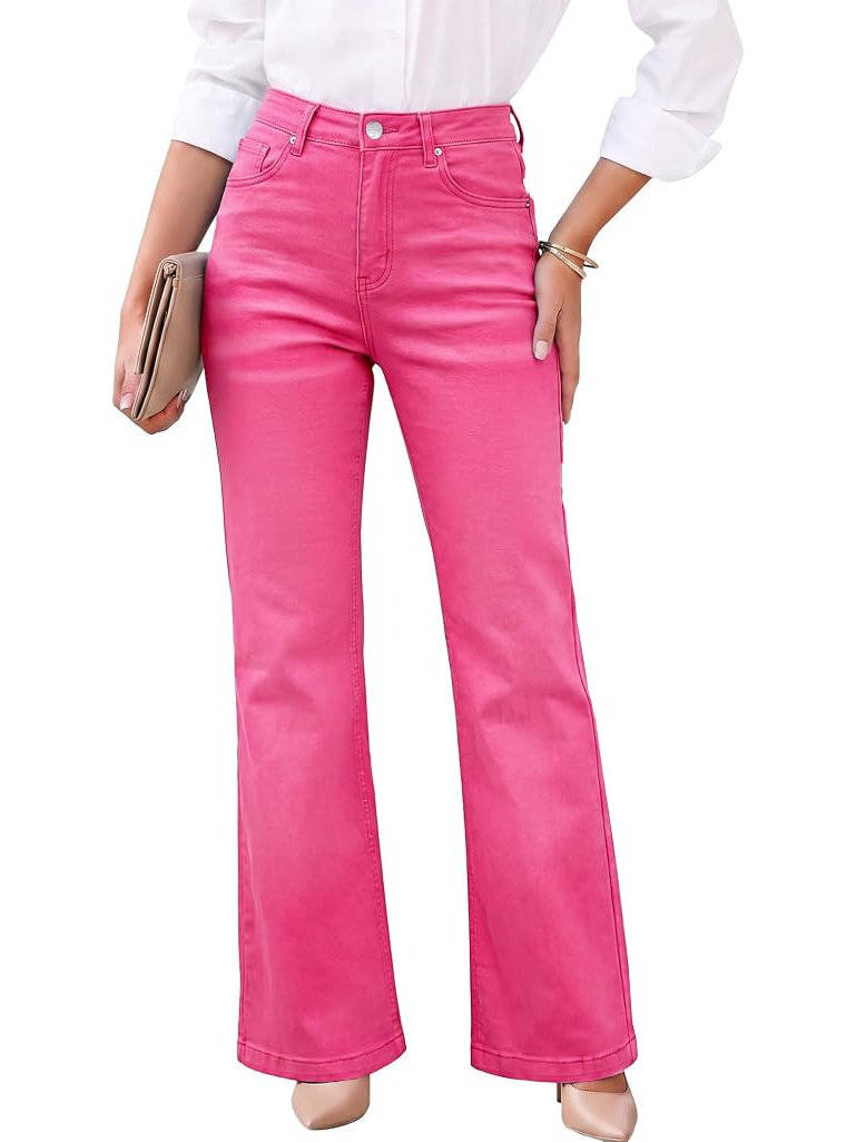 Bernadette-Juliet | Women's High-Rise Wide Leg Flare Jeans