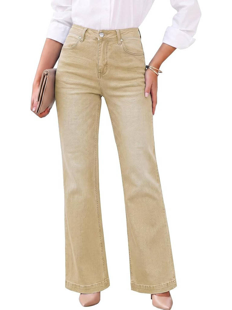 Bernadette-Juliet | Women's High-Rise Wide Leg Flare Jeans