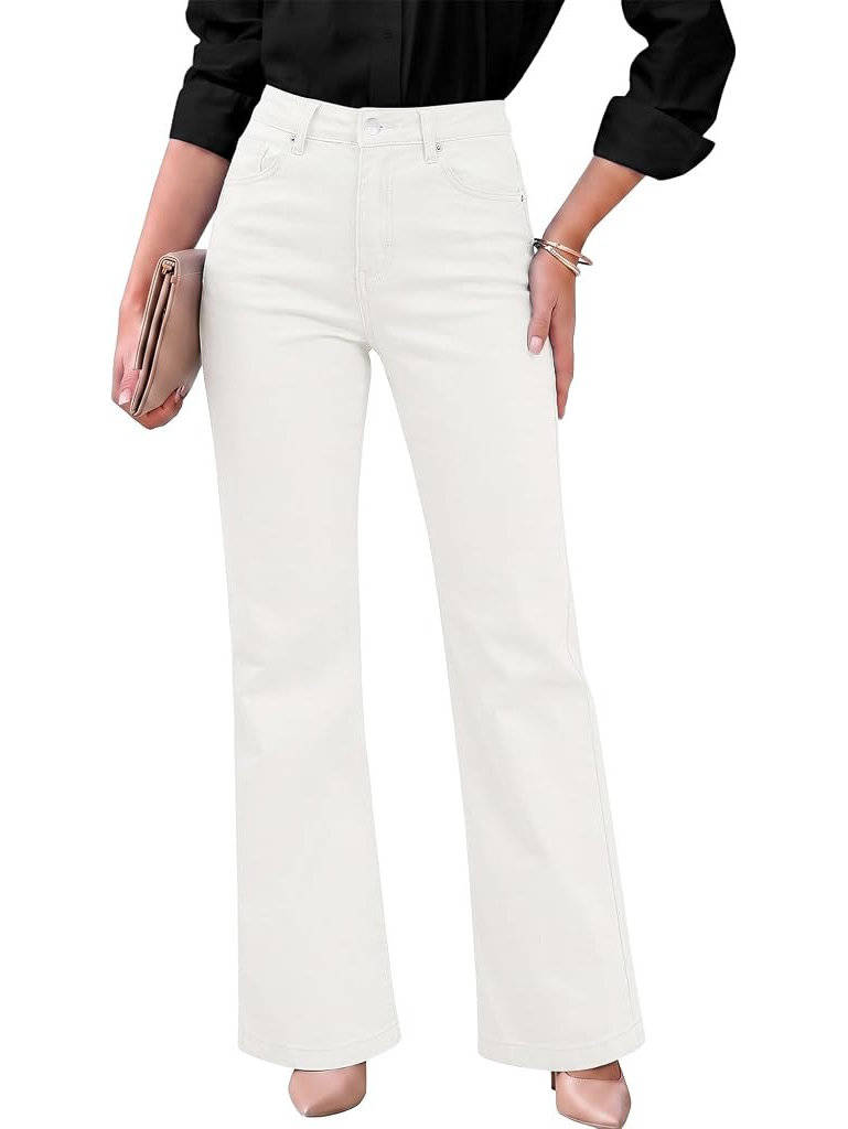 Bernadette-Juliet | Women's High-Rise Wide Leg Flare Jeans